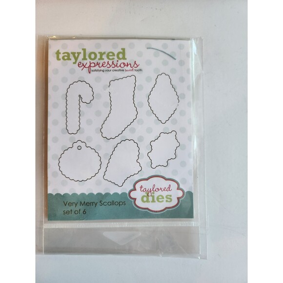 taylored expressions very merry scallops die cuts B49 - Picture 1 of 2